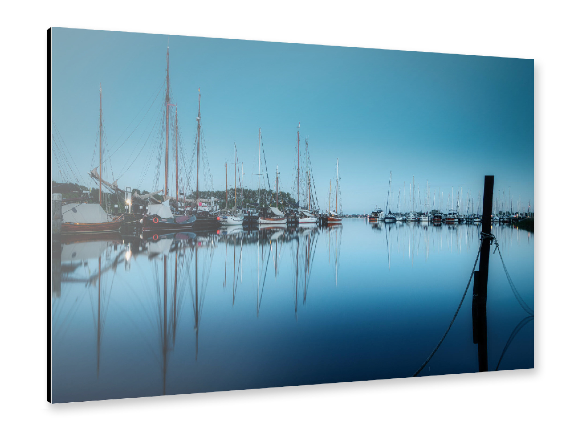 Alu-Dibond "Stille im Hafen" 75x50 cm artboxONE