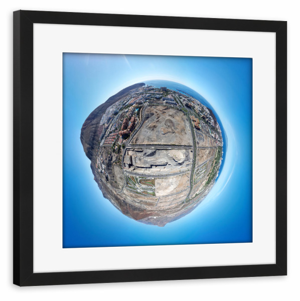 Poster mit Rahmen schwarz "Teneriffa - Los Cirstianos; high" artboxONE - Städte,Natur,Reise,Architektur,Reise / Strand und Meer