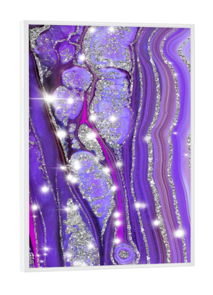 Poster mit weißem Rahmen "Violet Agate" artboxONE - Abstrakt,Fashion,Festivals,Lustig