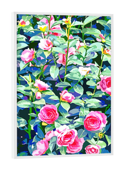 Poster mit weißem Rahmen "Winter Rose | Botanical Floral" artboxONE - Floral