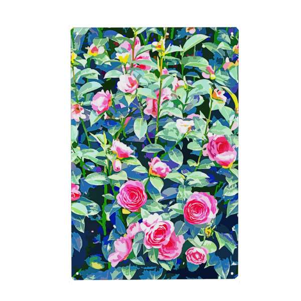 Metall Poster "Winter Rose | Botanical Floral" artboxONE - Floral