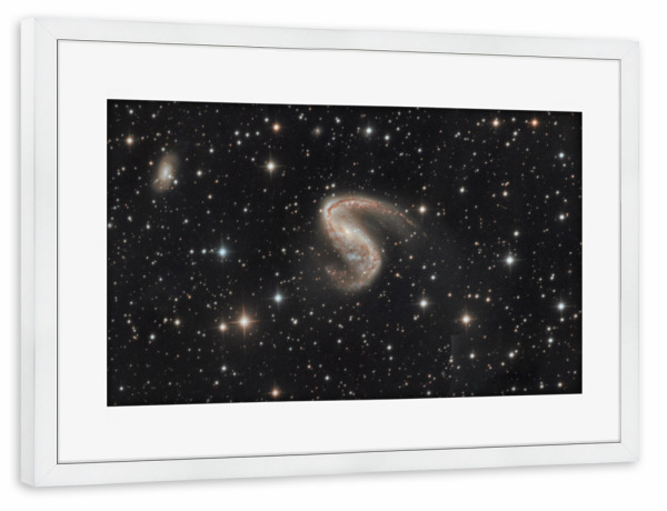Poster mit Rahmen weiß "Fleischerhaken-Galaxie" artboxONE - Galaxy