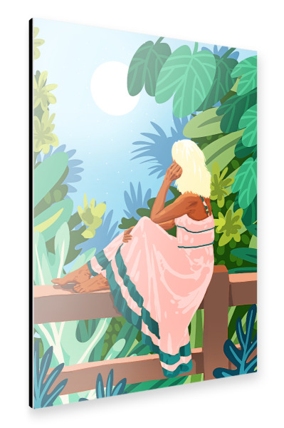 Alu-Dibond "Forest Moon" 30x20 cm artboxONE