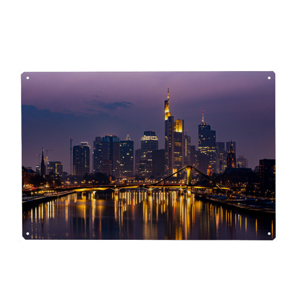 Holzbild "Die Frankfurter Skyline" artboxONE - Architektur,Städte / Frankfurt
