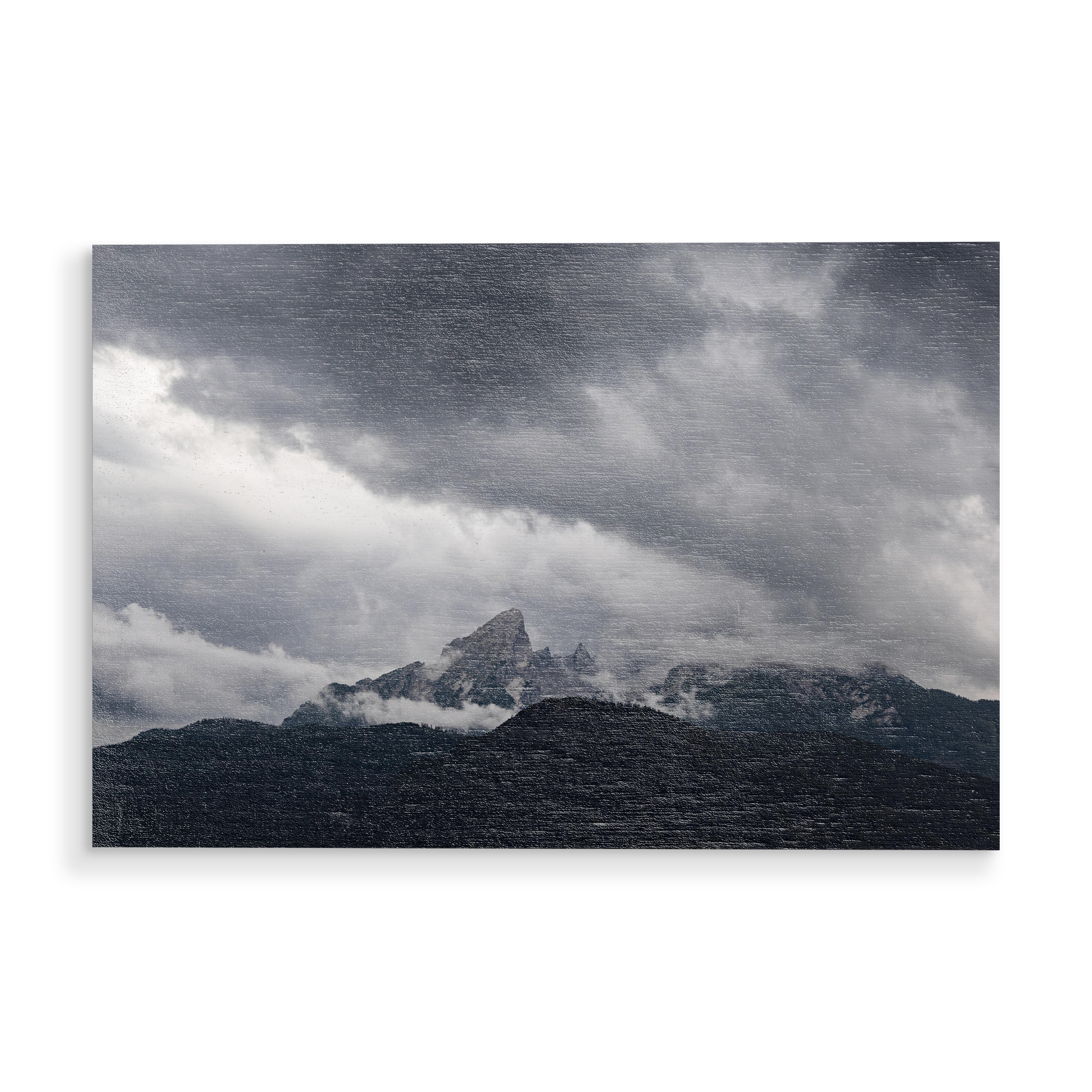 Holzbild "Wolken und Watzmann" artboxONE - Natur,Reise