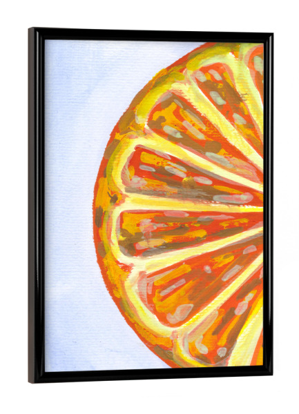 Poster mit schwarzem Rahmen "Orange Fruit Slice" artboxONE - Natur,Essen & Trinken,Essen & Trinken / Obst & Gemüse