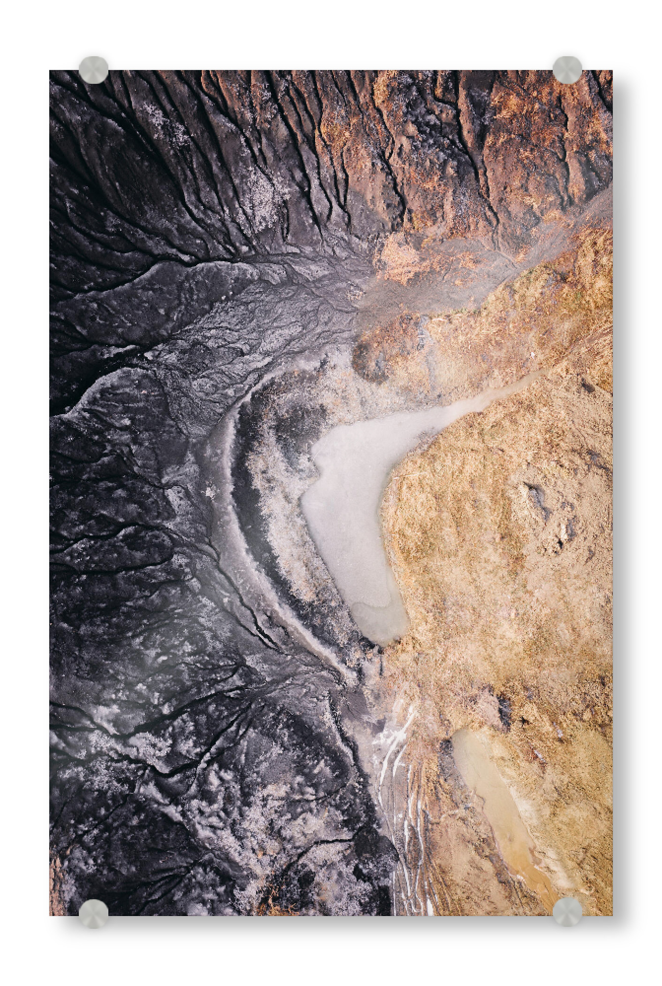 Acrylglasbild "SECURE" artboxONE - Natur,Abstrakt - Drone,Aerial,Dji,Mavic,Pro,Allgäu,Bavaria,Bayern,Topdown,Nebel,Fog,Abstrakt,Art,Nft,Luftaufnahme