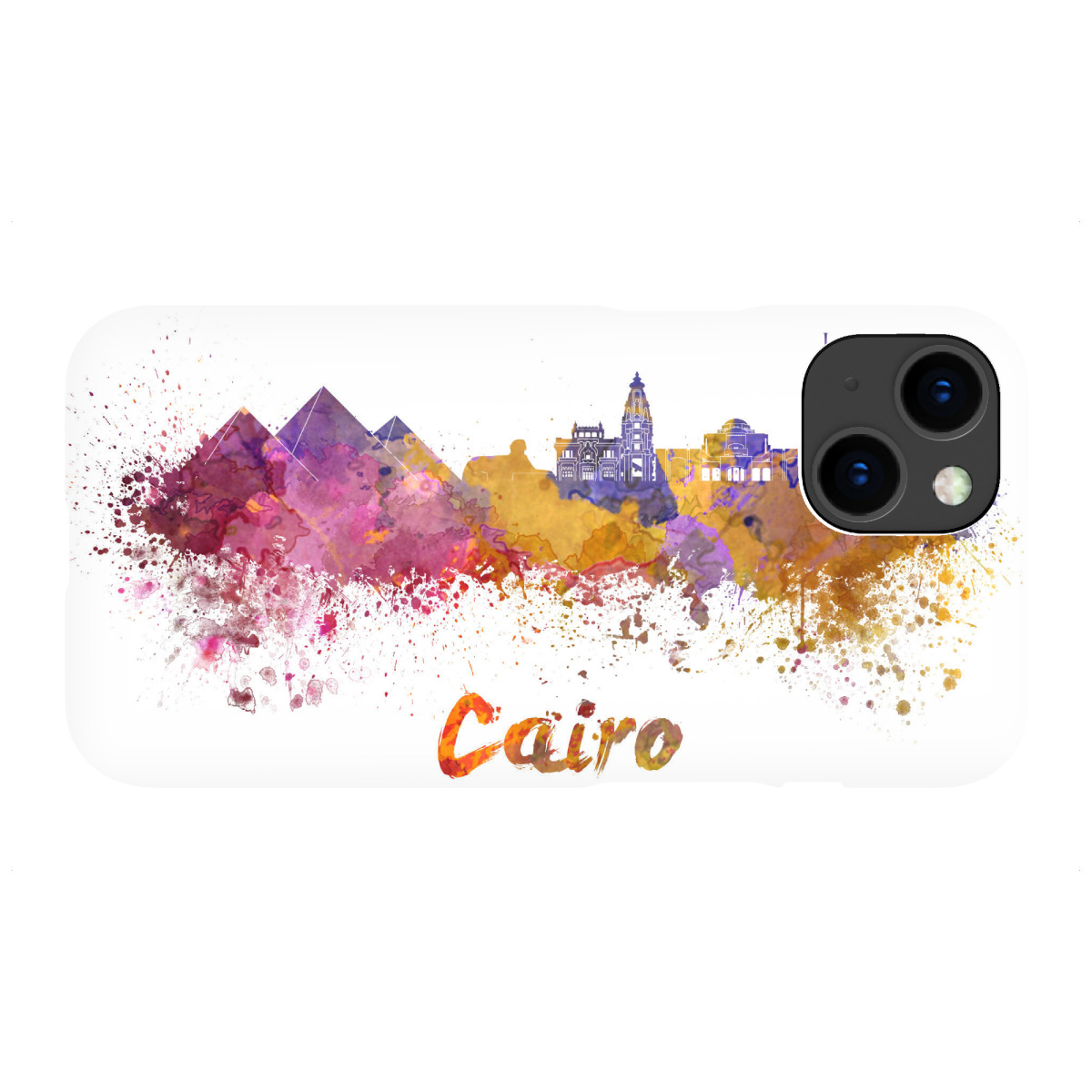 "CAIRO skyline in watercolor-b"für iPhone - Premium-Case Handyhülle artboxONE