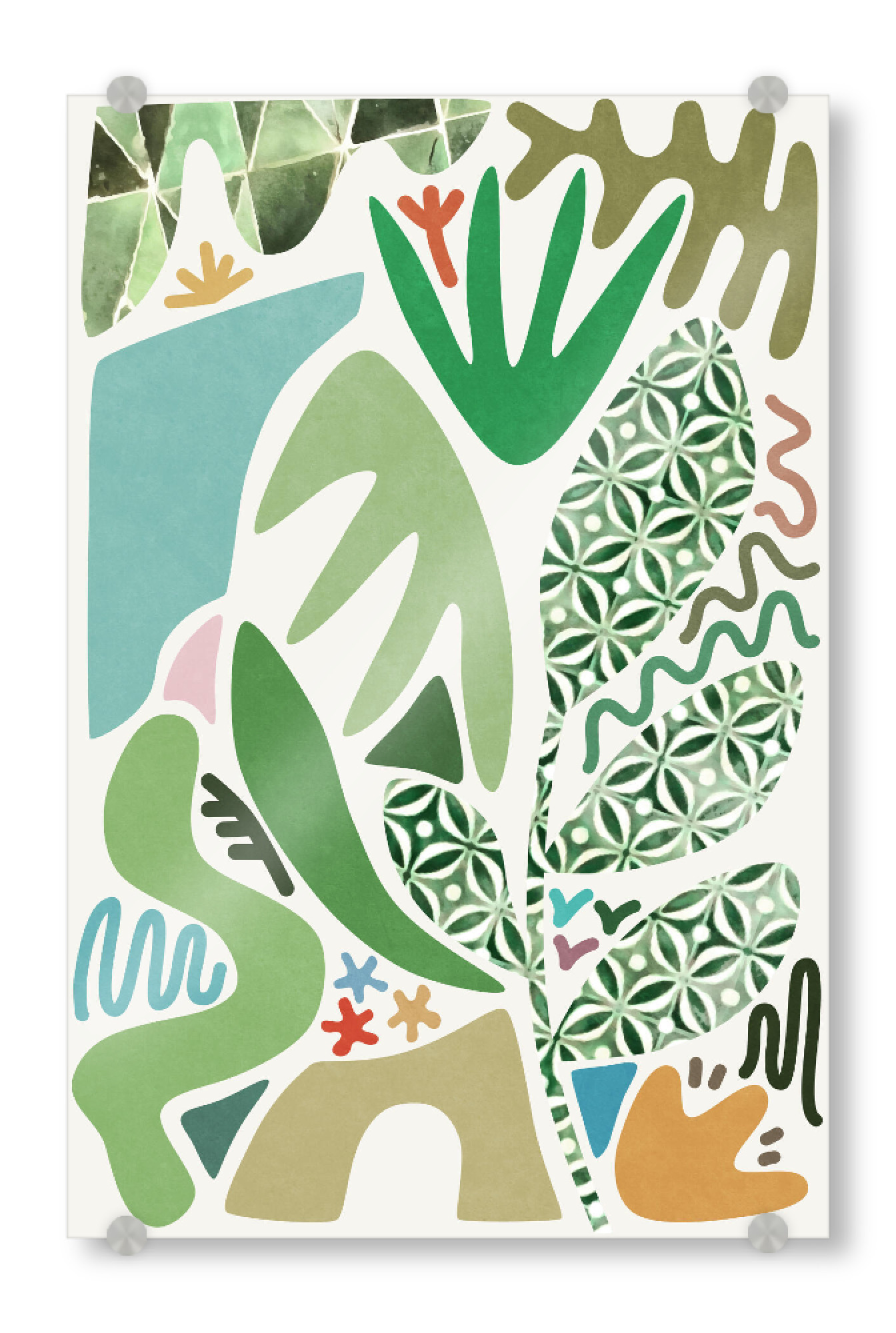 Acrylglasbild "Palm Garden Shapes" artboxONE - Natur,Abstrakt