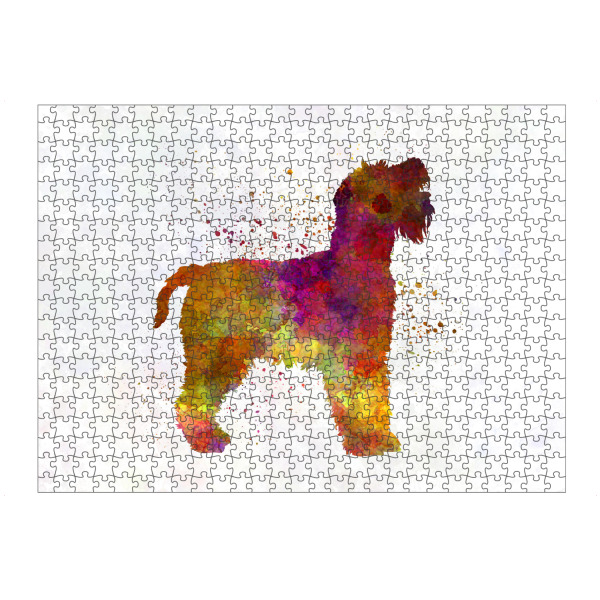 artboxONE Puzzle "Welsh Terrier in watercolor" artboxONE - Tiere,Abstrakt - Dog,Dogs,Pet,Animal,Mammal,Watercolor,Abstract,Hund,Bunt,Colorful