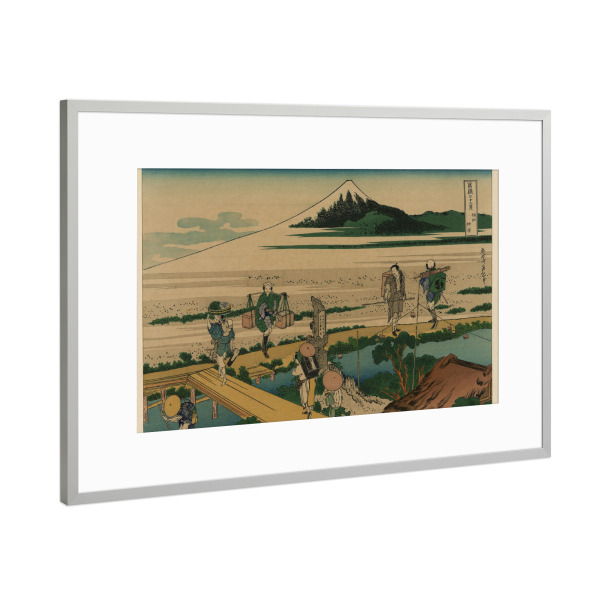 Poster mit Rahmen Silber "Nakahara in der Provinz Sagami" artboxONE - Natur,Reise,Menschen,Reise / Asien
