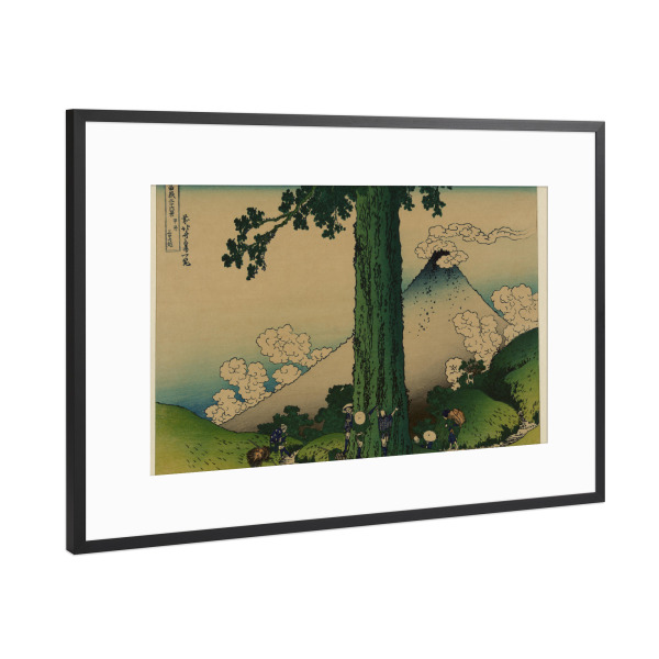 Poster mit Rahmen Schwarz (Metallic) "Der Mishima-Pass - Provinz Kai" artboxONE - Natur,Reise,Reise / Asien