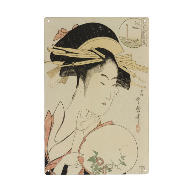 Holzbild "Kisegawa von Matsubaya" artboxONE - Menschen,Reise / Asien - Kitagawa utamaro,Kunst,Malerei,Gemälde,Frau,Woman,Female,Japan,Asien,Asia