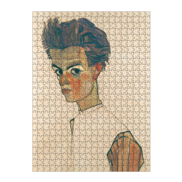 Puzzle Ravensburger "Selbstbildnis" artboxONE - Menschen,Männer - Egon schiele,Kunst,Malerei,Gemälde,Junge,Mann - Bild egon schiele