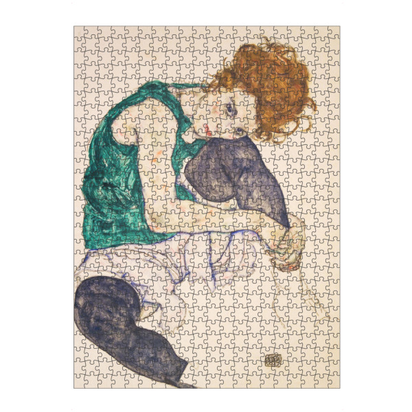artboxONE Puzzle "Sitzende Frau" artboxONE - Menschen - Egon schiele,Menschen,Kunst,Malerei,Gemälde,Woman,Female,Frau - Bild egon schiele