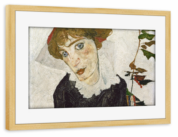 Poster mit Rahmen kiefer "Portrait of Wally Neuzil" artboxONE - Menschen - Egon schiele,Portrait,Kunst,Malerei,Gemälde,Woman,Female,Frau