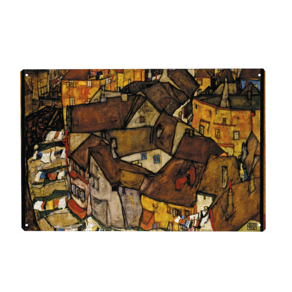 Metall Poster "Häuserbogen in Krumau" artboxONE - Städte,Reise,Architektur