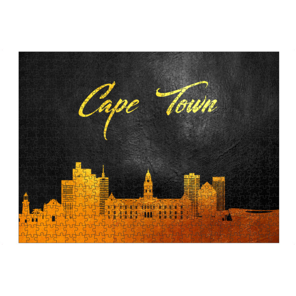 Puzzle Ravensburger "Cape Town Gold Skyline" artboxONE - Städte - Gold,Skyline,Cape town,South africa,City,Stadt - Bild gold