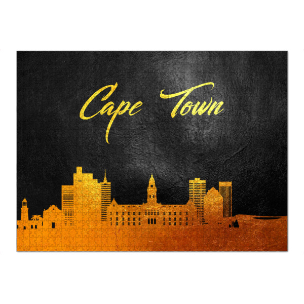 Puzzle Ravensburger "Cape Town Gold Skyline" artboxONE - Städte - Gold,Skyline,Cape town,South africa,City,Stadt - Bild gold