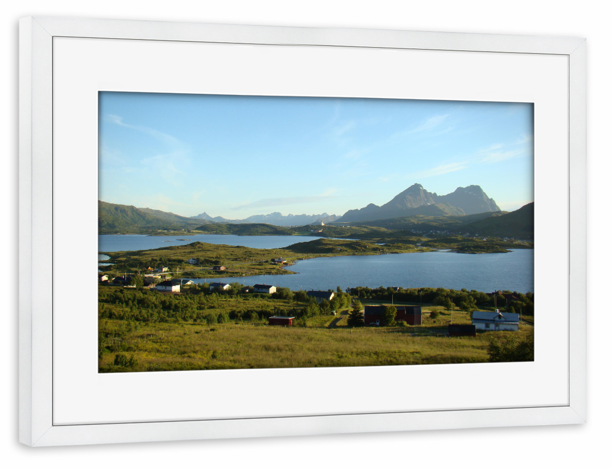 Poster mit Rahmen weiß "Tromsö, Norwegen" artboxONE - Natur,Reise,Reise / Länder