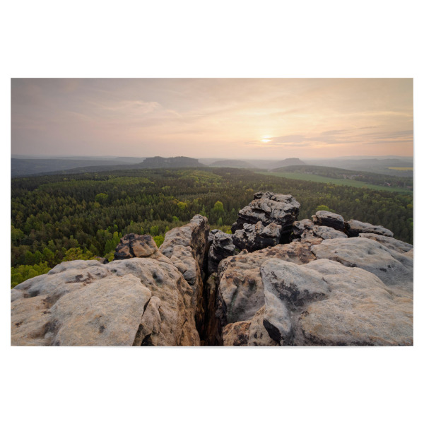 Poster 30x20 cm "Elbsandsteingebirge Panoramablick" artboxONE - Natur,Reise
