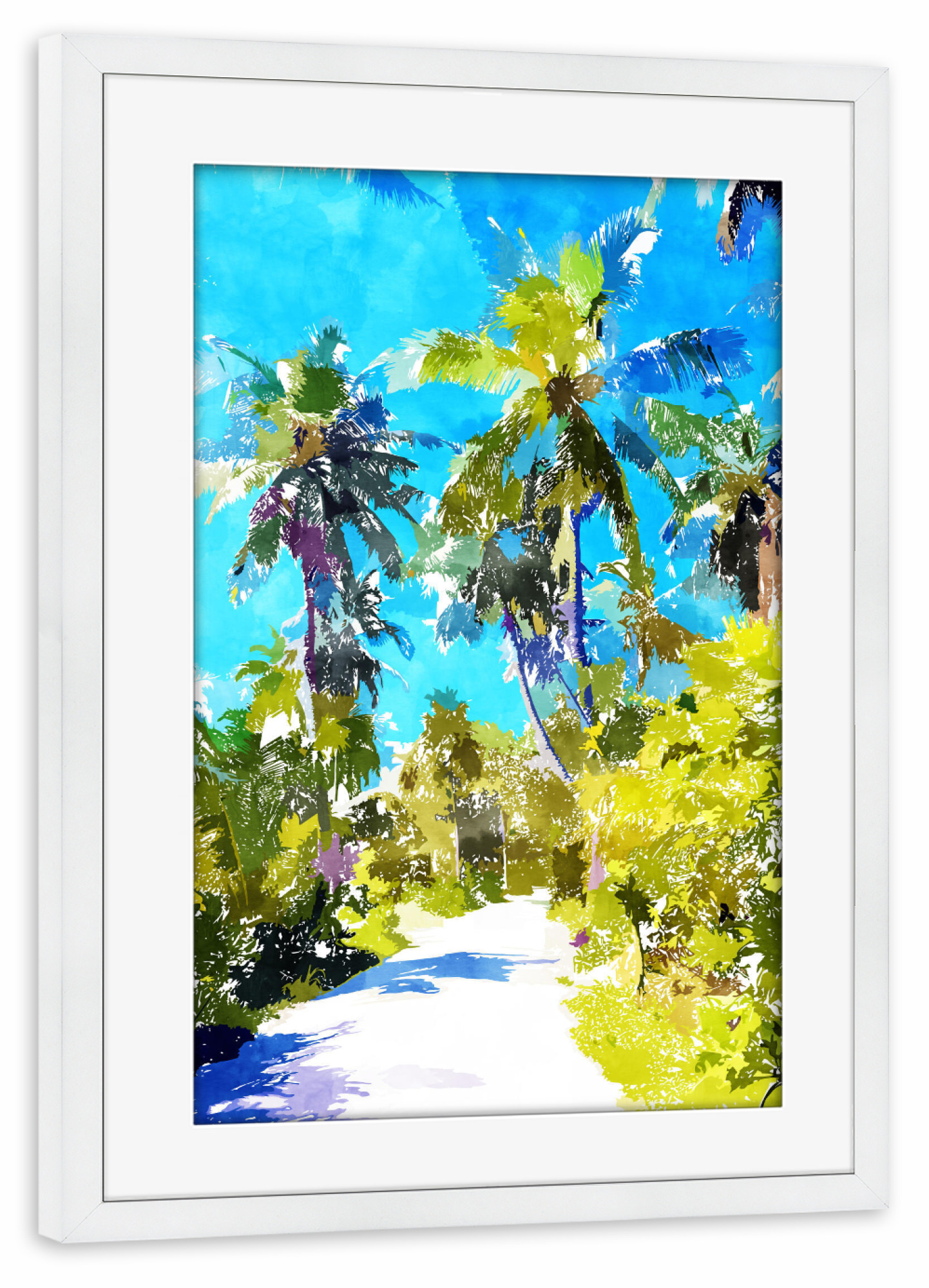 Poster mit Rahmen weiß "Find your way back" artboxONE - Natur,Reise