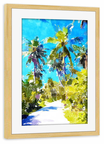 Poster mit Rahmen kiefer "Find your way back" artboxONE - Natur,Reise