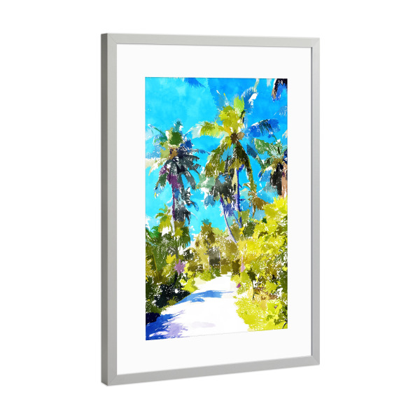 Poster mit Rahmen Silber "Find your way back" artboxONE - Natur,Reise