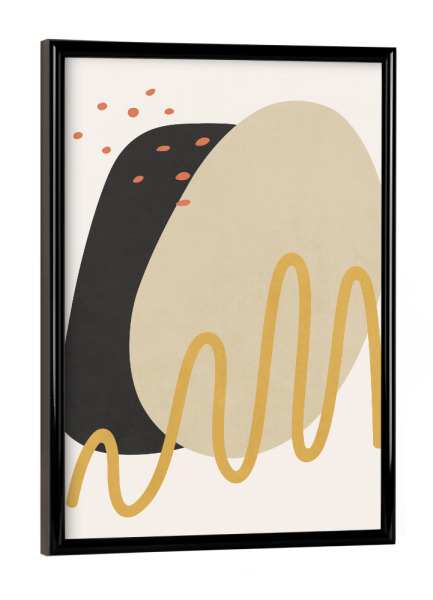 Poster mit schwarzem Rahmen "Mountain Shapes" artboxONE - Natur,Abstrakt