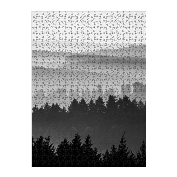 artboxONE Puzzle "Waldsilhouetten S&W" artboxONE - Natur,Schwarzweiß
