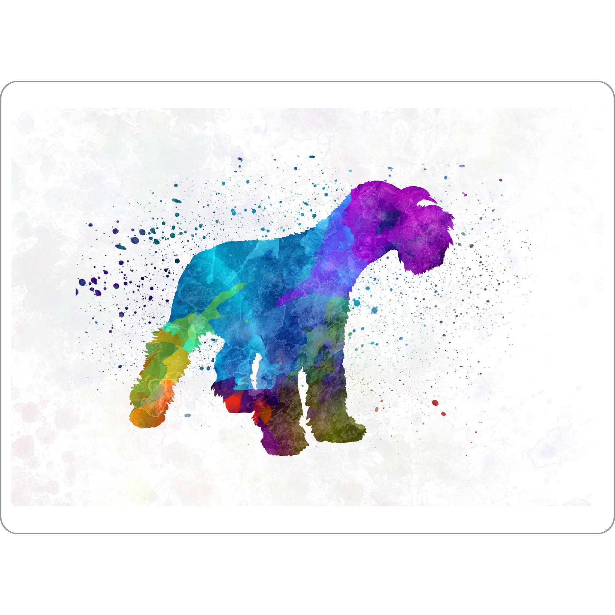 Tischset "Miniature Schnauzer in watercolor" artboxONE - Tiere,Abstrakt - Dog,Pet,Animal,Mammal,Watercolor,Abstract,Tier,Hund,Bunt,Colorful