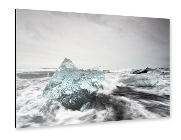 Alu-Dibond "Eisblock und Brandung" 30x20 cm artboxONE