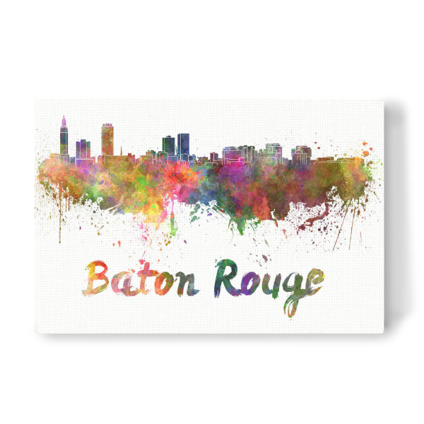 Leinwandbild "Baton Rouge skyline" artboxONE - Städte,Reise,Abstrakt,Architektur - Skyline,City,Monuments,Panoramic,Travel,Tourism,Stadt,Bunt,Colorful