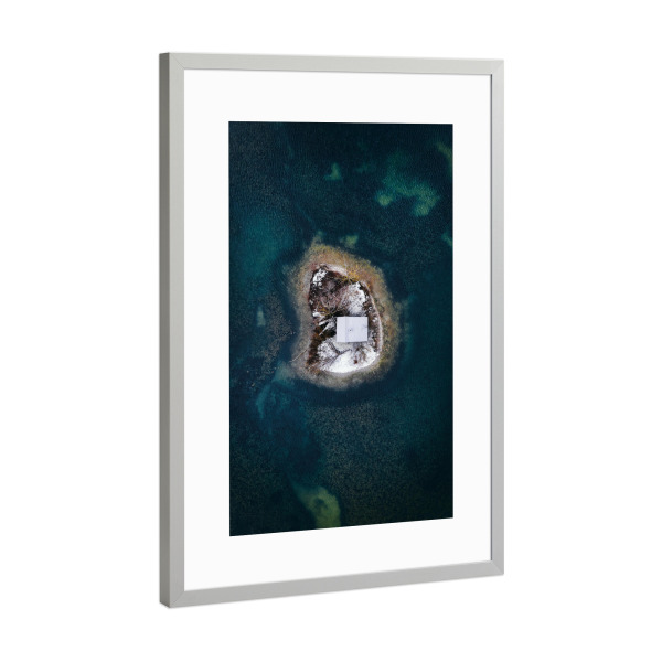 Poster mit Rahmen Silber "Island Cabin" artboxONE - Natur,Reise