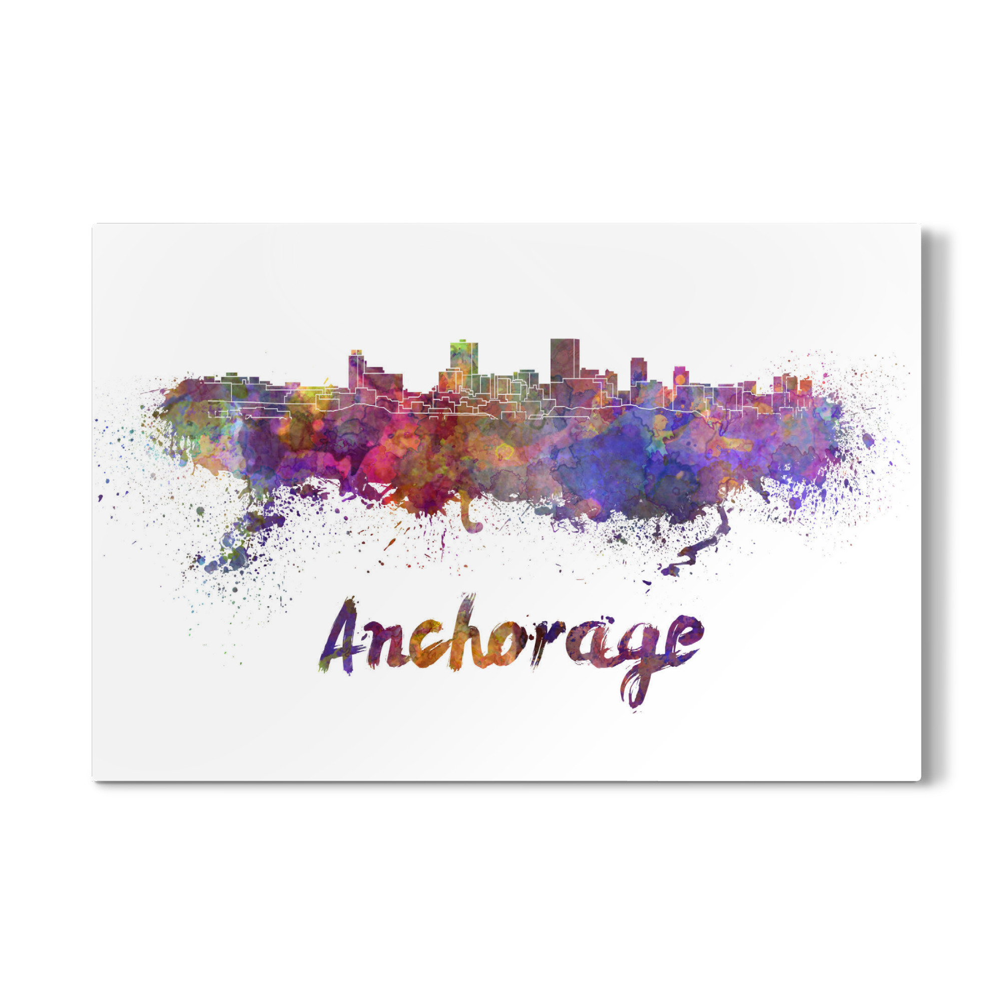 Galerie-Print "Anchorage Skyline in watercolor-b" 30x20 cm artboxONE
