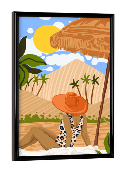Poster mit schwarzem Rahmen "Summer In Egypt" artboxONE - Natur,Menschen