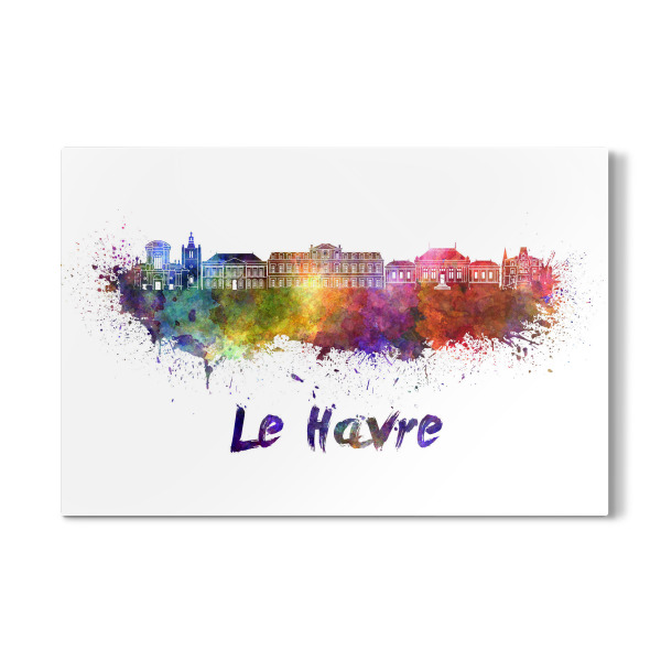Galerie-Print "LE HAVRE skyline in watercolor-h" 30x20 cm artboxONE