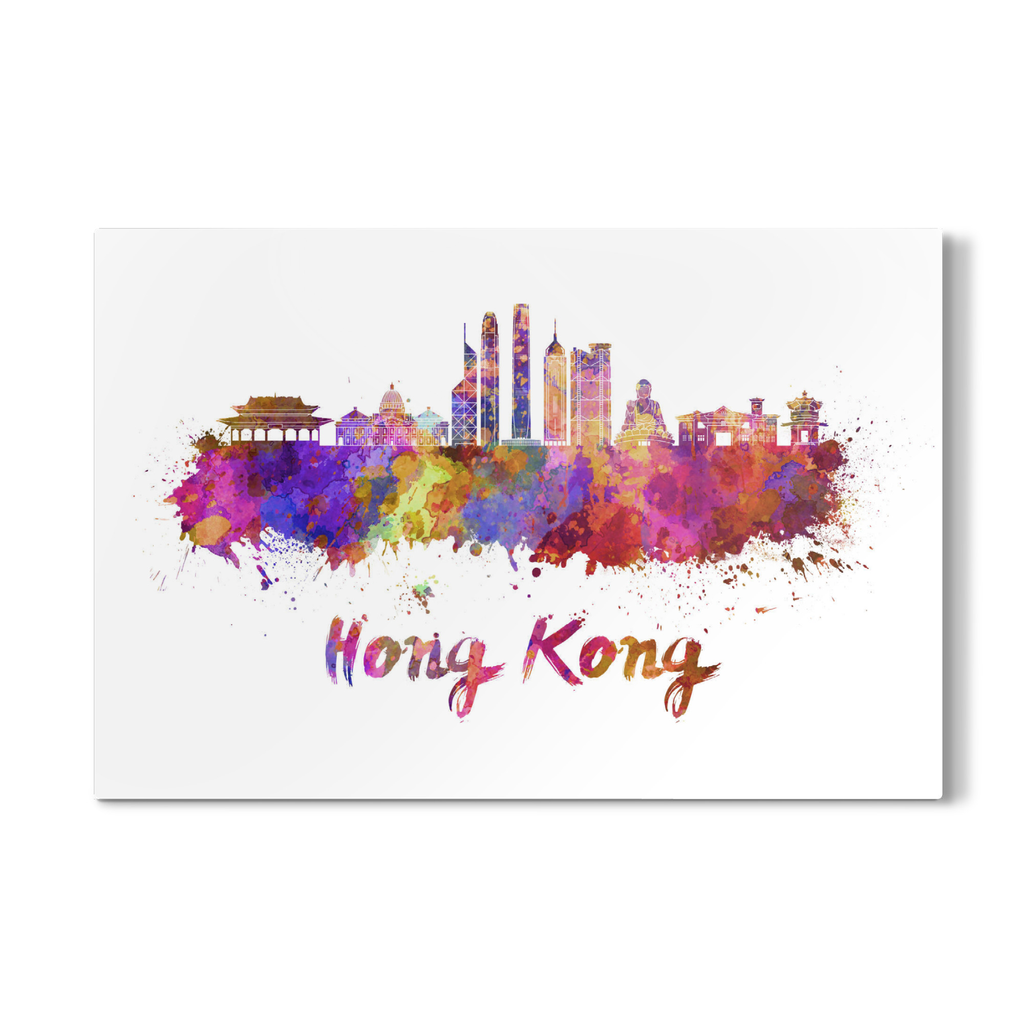 Galerie-Print "HONG KONG skyline in watercolor-d" 75x50 cm artboxONE