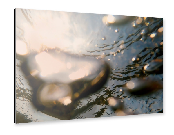 Alu-Dibond "Eintauchen ins Meer - Luftblasen" 30x20 cm artboxONE