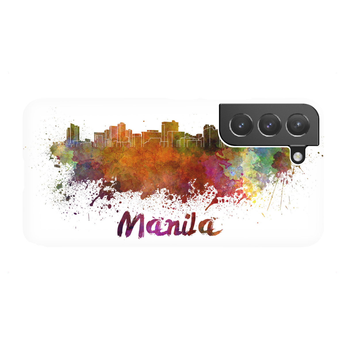 "MANILA skyline in watercolor-b"für Samsung Galaxy - Premium-Case Handyhülle artboxONE