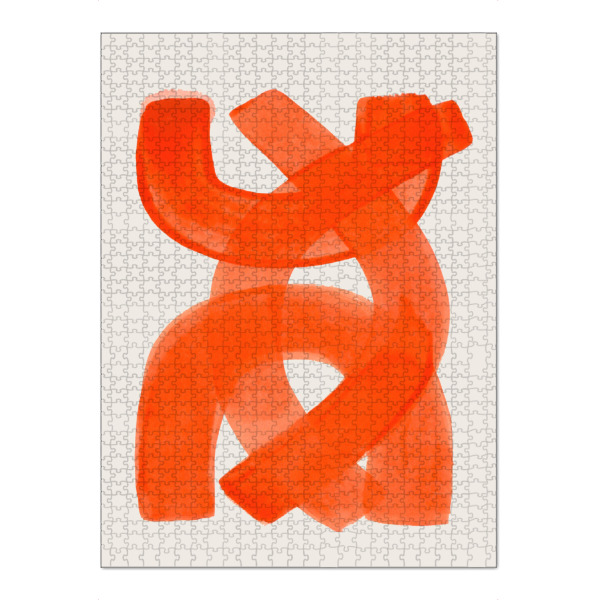 Puzzle Ravensburger "Ejaaz Haniff-Orange Brush Strokes" artboxONE - Abstrakt,Geometrie
