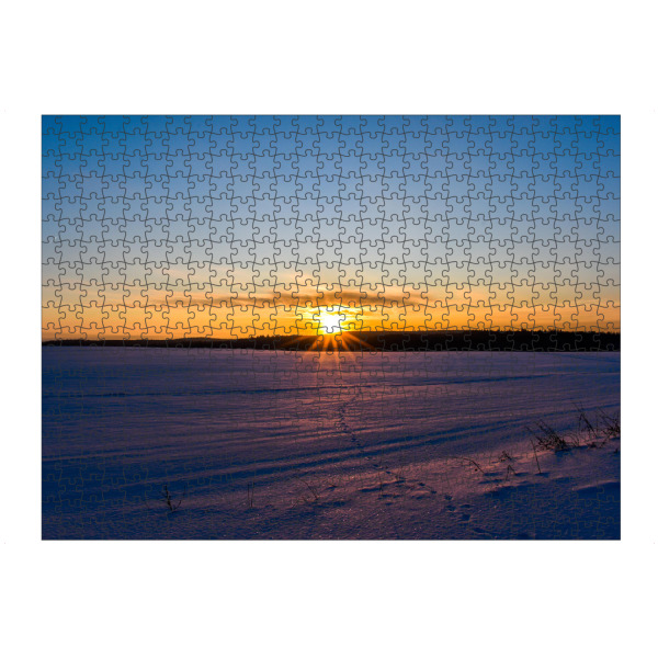 artboxONE Puzzle "Winterlicher Sonnenuntergang" artboxONE - Natur,Weihnachten