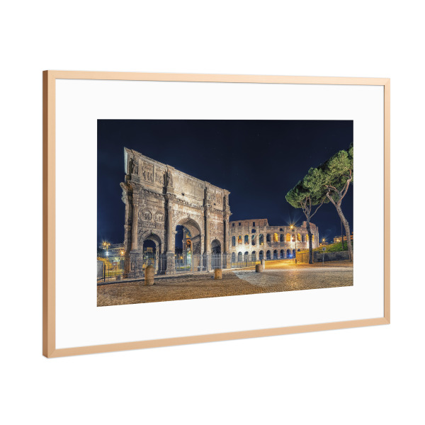 Poster mit Rahmen Kupfer "Rome By Night" artboxONE - Städte,Reise,Architektur,Reise / Länder,Städte / Rom