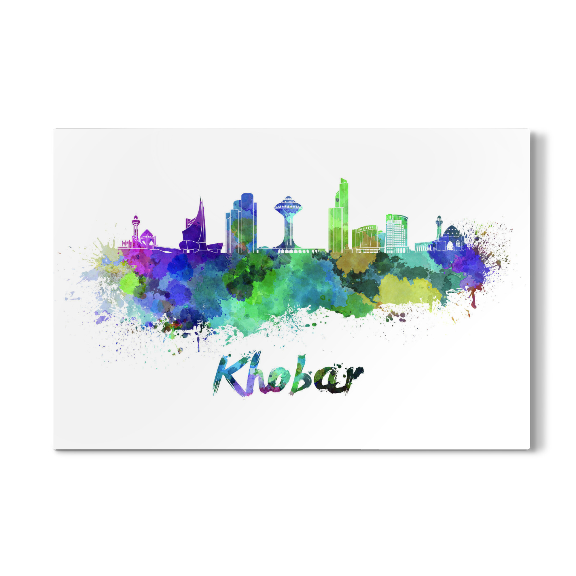 Galerie-Print "KHOBAR skyline in watercolor" 75x50 cm artboxONE