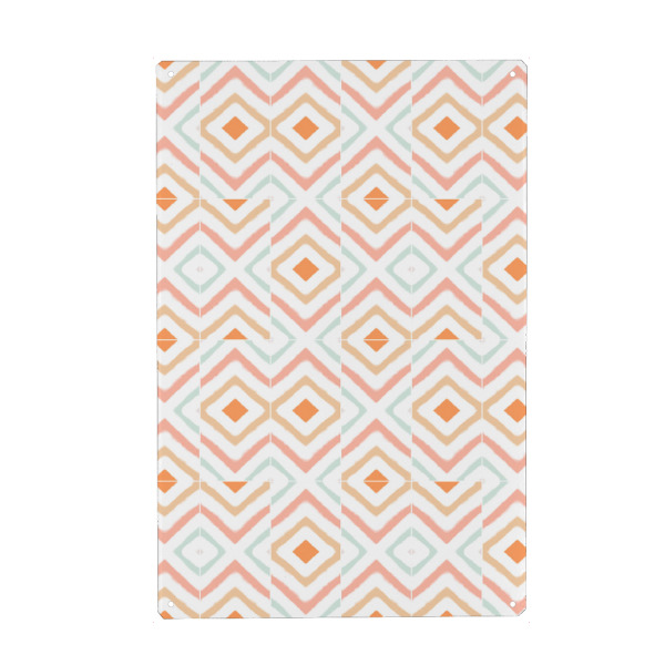 Metall Poster "Mixed Pastels Pattern Tiles" artboxONE - Abstrakt,Geometrie