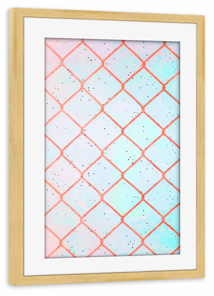 Poster mit Rahmen kiefer "Cages aren't made of iron" artboxONE - Abstrakt