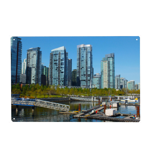 Metall Poster "Vancouvers Waterfront" artboxONE - Städte,Reise,Architektur,Reise / Länder,Städte / Weitere
