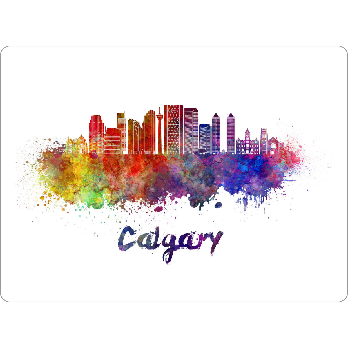 Tischset "CALGARY skyline in watercolor-c" artboxONE - Städte,Reise,Abstrakt,Architektur