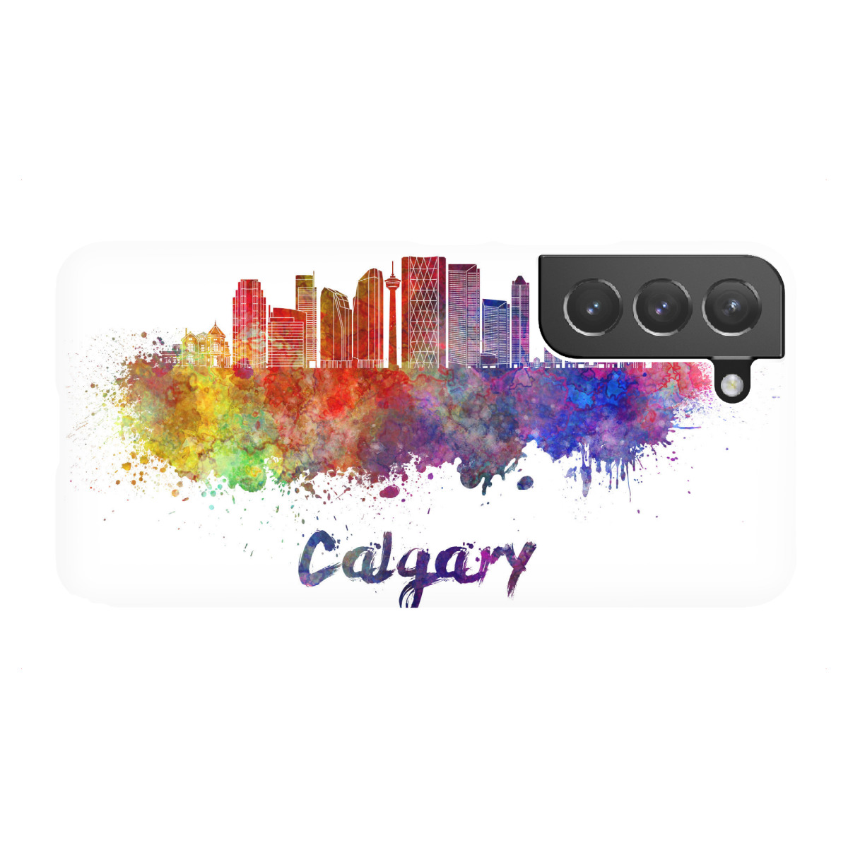 "CALGARY skyline in watercolor-c"für Samsung Galaxy - Premium-Case Handyhülle artboxONE