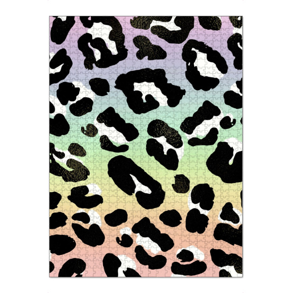 Puzzle Ravensburger "Rainbow Leopard Pattern" artboxONE - Abstrakt,Geometrie,Fashion,Festivals